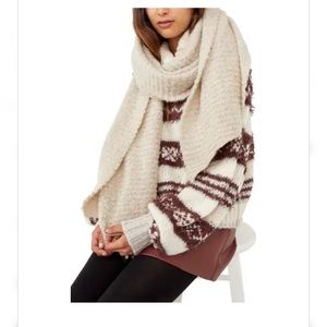Free People Ivory Blanket Scarf